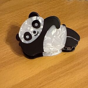 Panda Hair Clip - Black and White